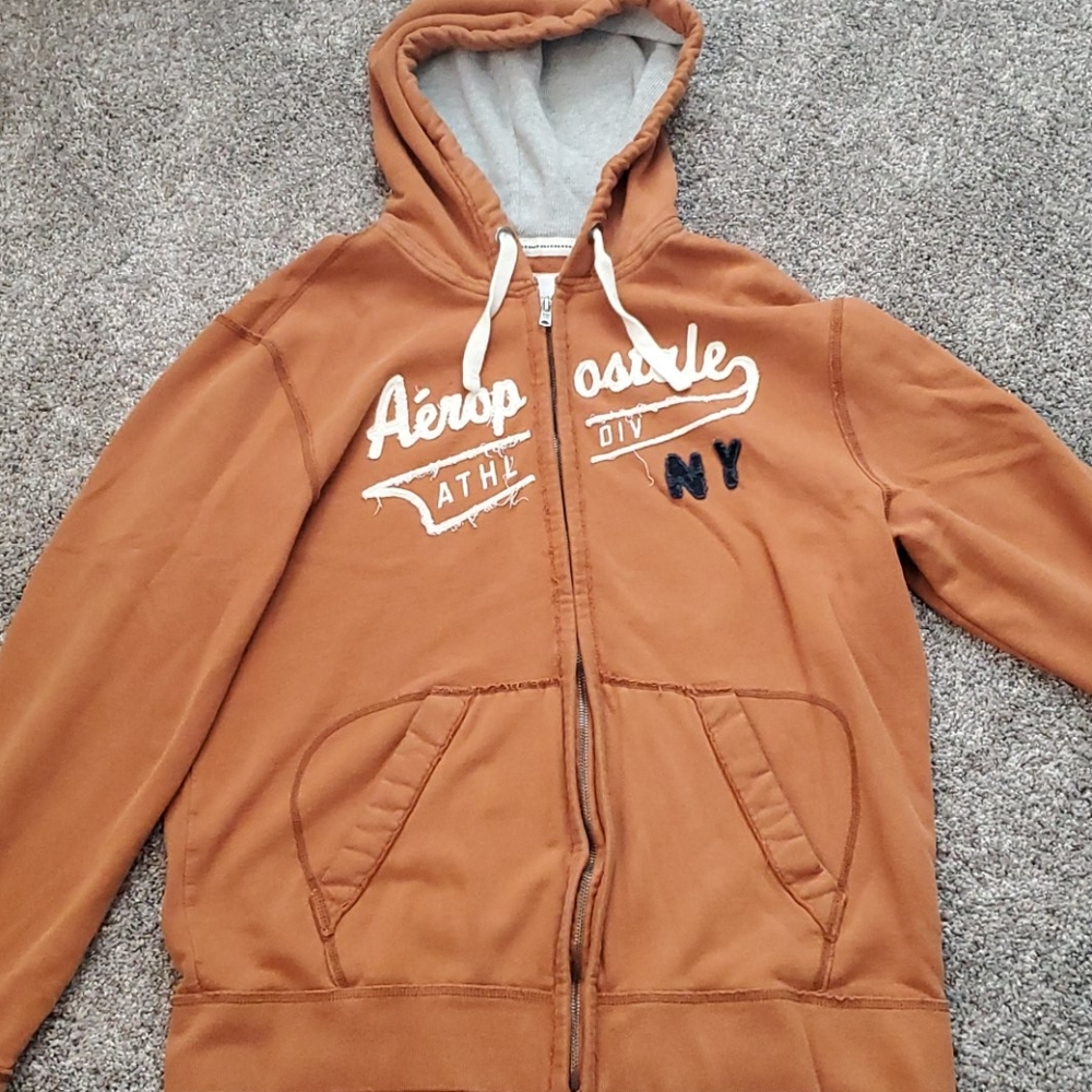 Aeropostle full length zip hooded sweatshirt